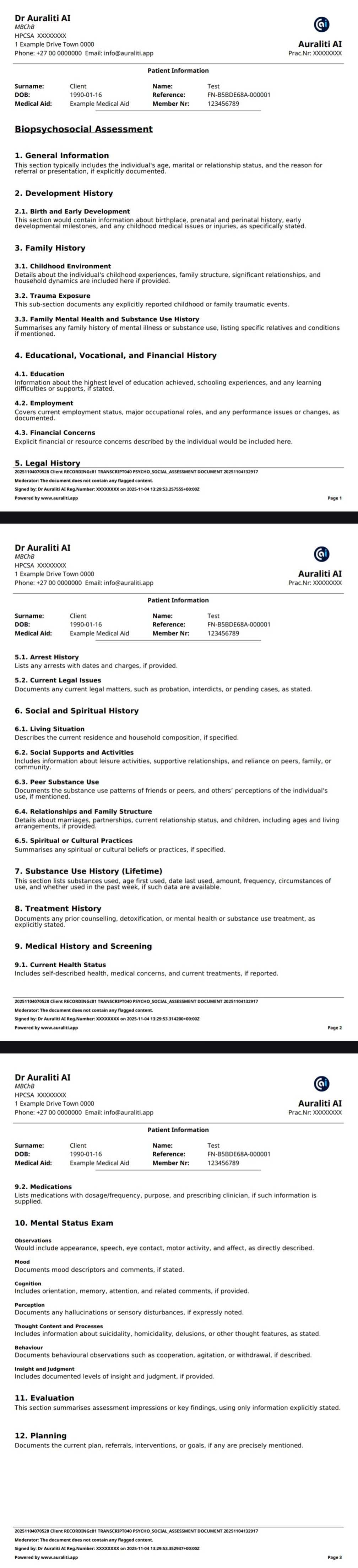 Social Services BPS Assessment Example